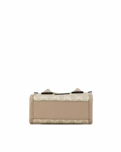 Tote Bags*Gucci Preloved GG Marmont Mini Tote Bag Beige GG Supreme Canvas with Brown