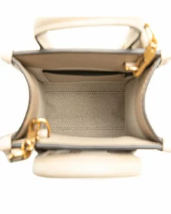 Tote Bags*Gucci Preloved GG Marmont Mini Tote Bag Beige GG Supreme Canvas with Brown