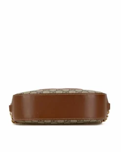 Cross-Body Bags*Gucci Preloved GG Marmont Mini Butterfly Embroidered Crossbody Bag Brown