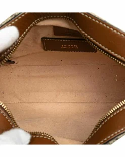 Cross-Body Bags*Gucci Preloved GG Marmont Mini Butterfly Embroidered Crossbody Bag Brown