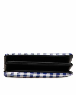 Cross-Body Bags*Celine Preloved Gingham Mini Belt Bag - /White Mini Crossbody Bag - Blue