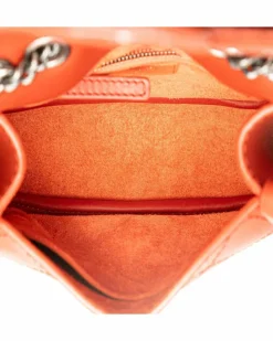 Cross-Body Bags*Chanel Preloved Goatskin Leather Wild Stitch Flap Crossbody with Chain Strap Red