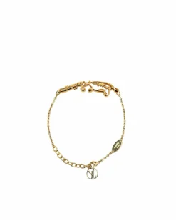 Bracelets*Louis Vuitton Preloved Plated Affair Bracelet with Lobster Claw Closure Gold