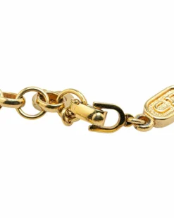 Necklaces*Dior Preloved Plated Chain Necklace with Clasp Closure Gold
