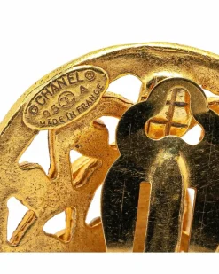 Earrings*Chanel Preloved Plated Clip-On Earrings Gold