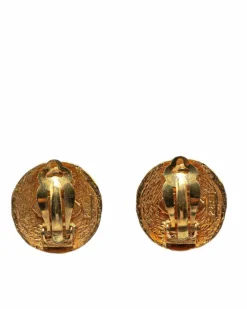 Earrings*Chanel Preloved Plated Clip On Earrings Gold