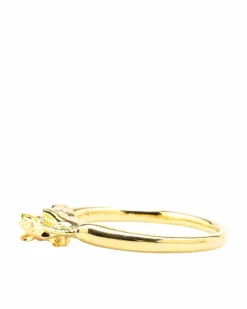 Bracelets*Hermes Preloved Plated Double Horse Head Bracelet Gold