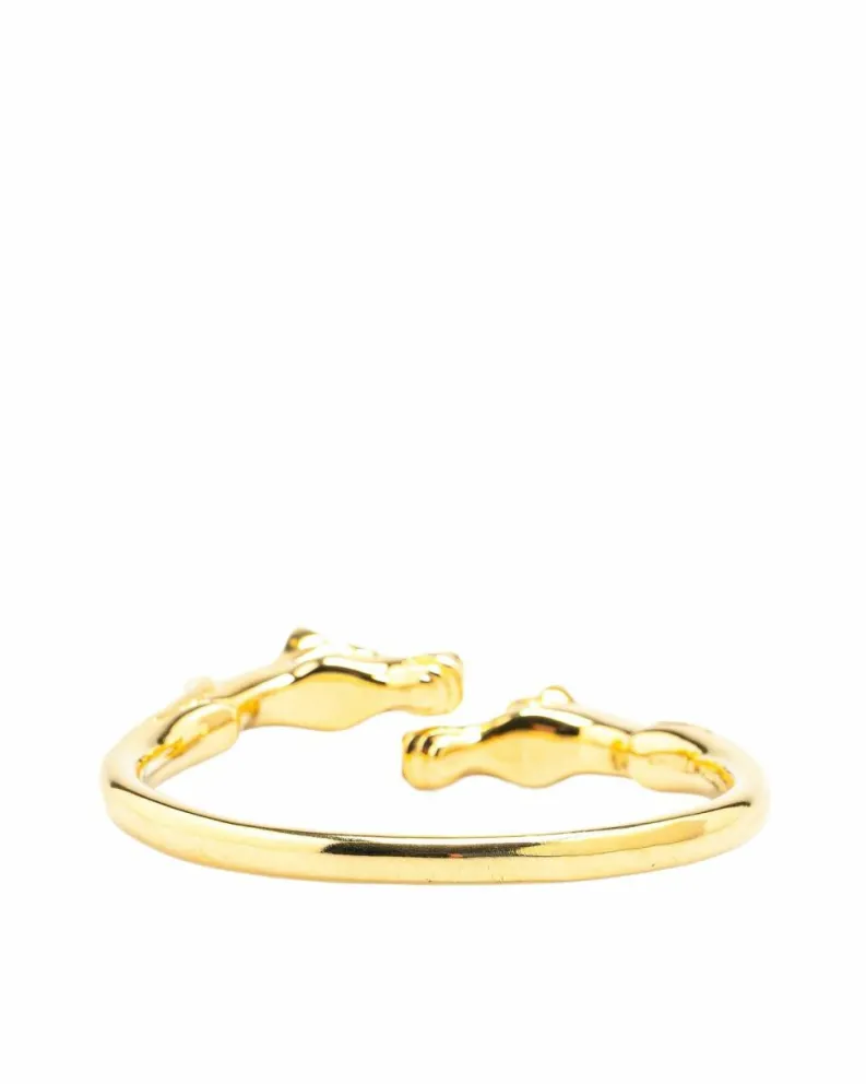 Bracelets*Hermes Preloved Plated Double Horse Head Bracelet Gold