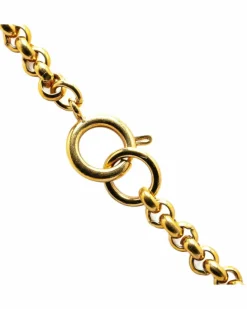 Necklaces*Chanel Preloved Plated Heart Pendant Necklace with Chain Gold