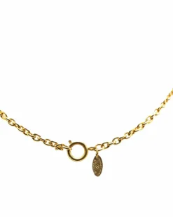 Necklaces*Chanel Preloved Plated Pendant Necklace with Spring Ring Closure Gold