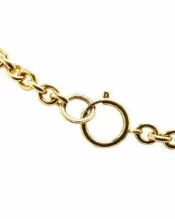 Necklaces*Chanel Preloved Plated Pendant Necklace with Chain and Spring Ring Gold