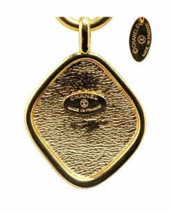 Necklaces*Chanel Preloved Plated Pendant Necklace with Spring Ring Closure Gold