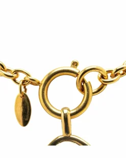 Necklaces*Chanel Preloved Plated Pendant Necklace with Spring Ring Closure Gold