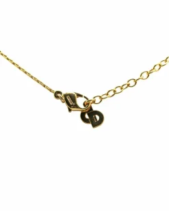 Necklaces*Dior Preloved Plated Pendant Necklace with Lobster Clasp Closure Gold