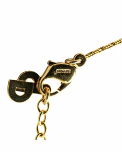 Necklaces*Dior Preloved Plated Pendant Necklace with Lobster Clasp Closure Gold
