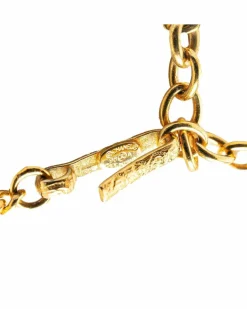 Necklaces*Chanel Preloved Plated Resin Camellia Pendant Necklace Gold