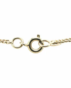 Necklaces*Chanel Preloved Plated Rhinestone Pendant Necklace with Chain Gold