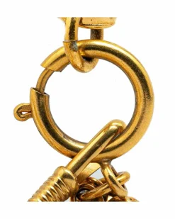 Necklaces*Chanel Preloved Plated Sunburst Medallion Pendant Necklace with Spring Gold