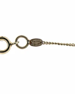 Bracelets*Chanel Preloved Gold-Tone Metal Bracelet with Logo and Number 5 Charm Silver