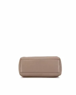 Shoulder Bags*Celine Preloved Grained Calfskin Soft Shoulder Bag with Turn-Lock Closure Brown