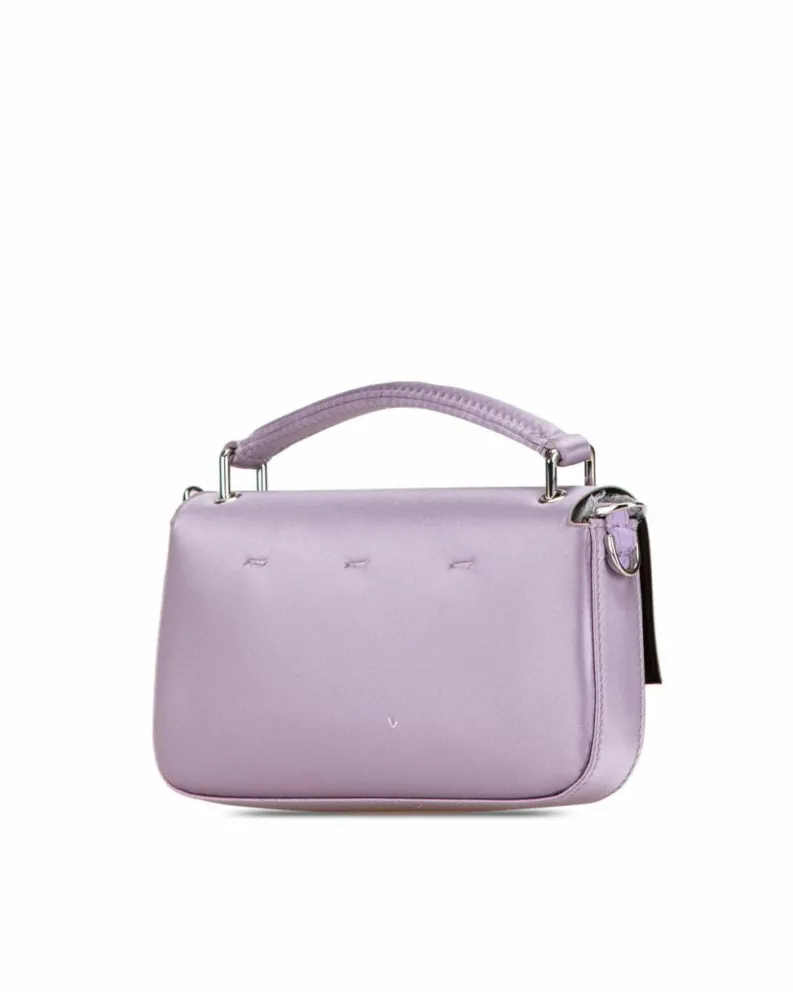 Shoulder Bags*Fendi Preloved graphy Lilac Leather Shoulder Bag Purple