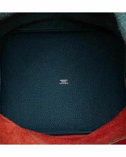 Tote Bags*Hermes Preloved Haut a Courroies Two-Tone Leather Tote Bag - Red and Blue