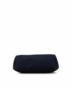Tote Bags*Hermes Preloved Herbag Cabas Tote Bag with Leather Details and Magnetic Blue