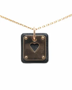 Necklaces*Hermes Preloved Herms Chaine d'Ancre Heart Pendant Necklace Gold