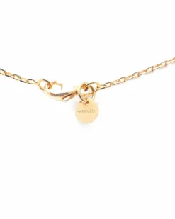 Necklaces*Hermes Preloved Herms Chaine d'Ancre Heart Pendant Necklace Gold