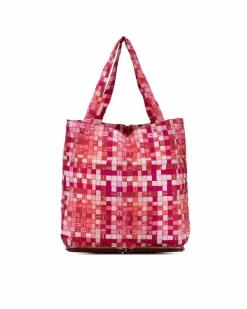 Tote Bags*Hermes Preloved Herms Twilly d'Herms Silk Twill Tote Bag - Pink