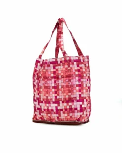 Tote Bags*Hermes Preloved Herms Twilly d'Herms Silk Twill Tote Bag - Pink