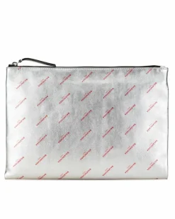 Clutch Bags*Balenciaga Preloved Hourglass Clutch in Silver