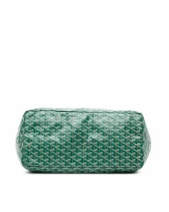 Tote Bags*Goyard Preloved ine Saint Louis GM Coated Canvas Tote with Leather Handles Green