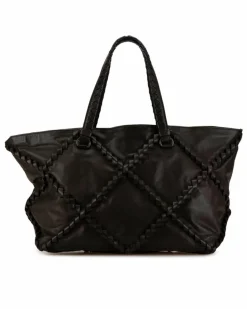 Tote Bags*Bottega Veneta Preloved Intrecciato Woven Leather Tote Bag Brown