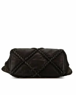 Tote Bags*Bottega Veneta Preloved Intrecciato Woven Leather Tote Bag Brown