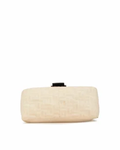 Shoulder Bags*Fendi Preloved 2Jours Beige Canvas Shoulder Bag Brown