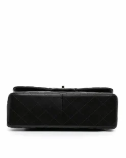 Shoulder Bags*Chanel Preloved Jumbo Classic Lambskin Double Flap Shoulder Bag with Chain Black