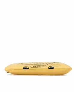 Clutch Bags*Chanel Preloved Large Printed Lambskin O Case Clutch with Top Zip Closure Yellow
