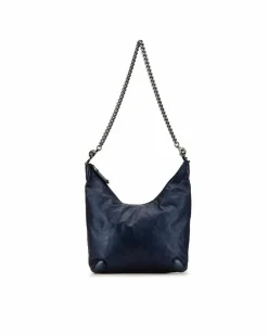 Shoulder Bags*Gucci Preloved Leather Chain Shoulder Bag with Zip Closure and Interior Blue