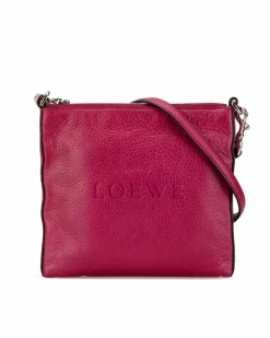 Cross-Body Bags*LOEWE Preloved Leather Heritage Crossbody Bag with Adjustable Strap Pink