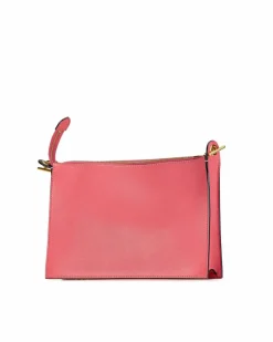 Cross-Body Bags*Celine Preloved Leather Pocket Envelope Zip Crossbody Bag with Chain Strap Pink