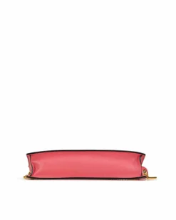 Cross-Body Bags*Celine Preloved Leather Pocket Envelope Zip Crossbody Bag with Chain Strap Pink