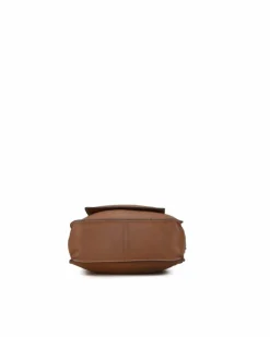 Shoulder Bags*Hermes Preloved Leather Shoulder Bag with Buckle Closure and Interior Zip Brown