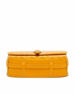 Cross-Body Bags*Goyard Preloved Luxury Coated Canvas Crossbody Bag with Leather Trim Yellow