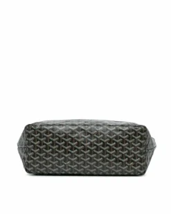 Tote Bags*Goyard Preloved Luxury Coated Canvas Tote with Leather Trim Black