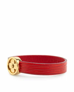 Bracelets*Louis Vuitton Preloved LV Circle Bracelet Red