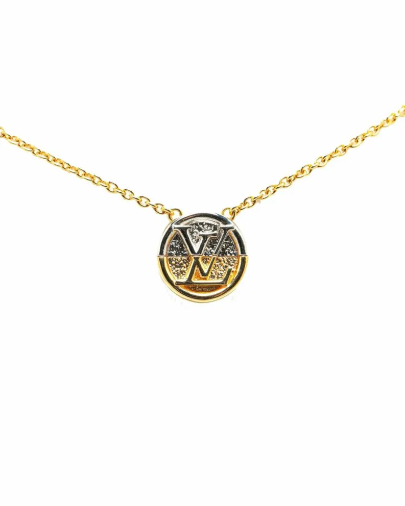 Necklaces*Louis Vuitton Preloved LV Circle Necklace Gold