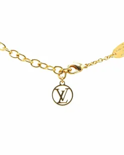 Necklaces*Louis Vuitton Preloved LV Circle Necklace Gold