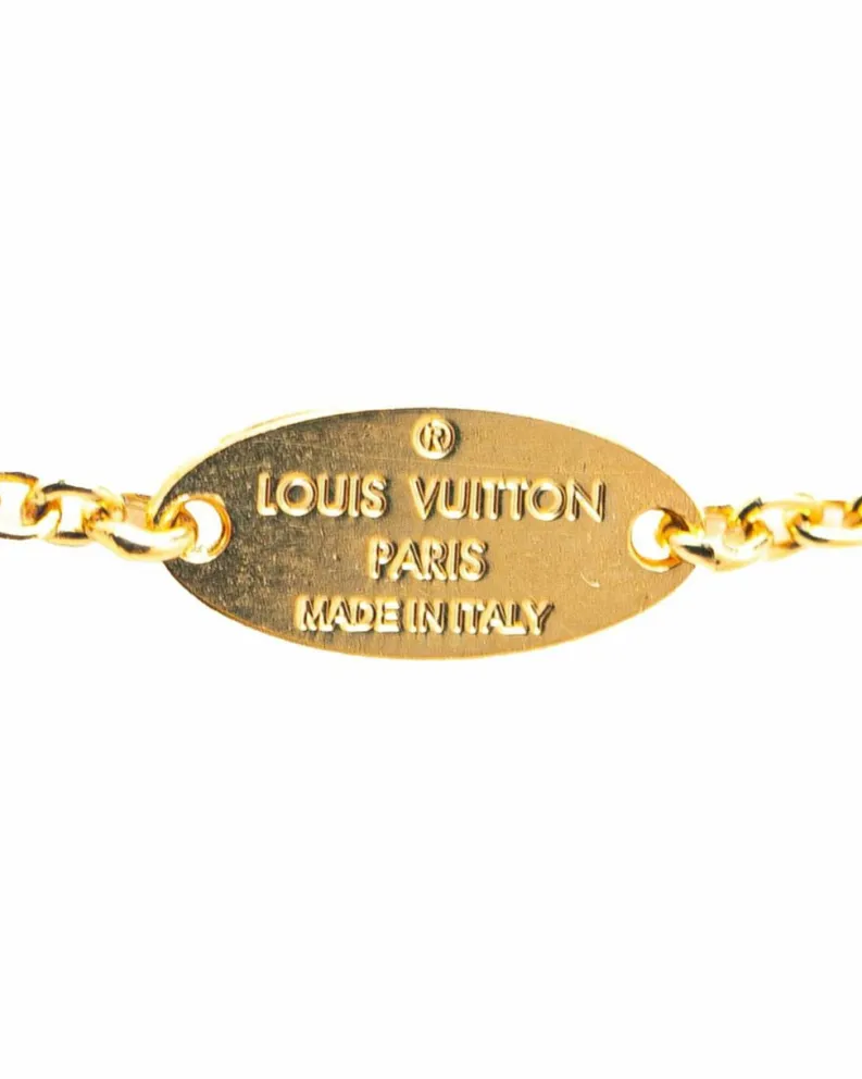 Necklaces*Louis Vuitton Preloved LV Circle Necklace Gold
