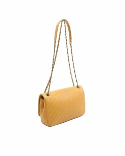 Cross-Body Bags*Chanel Preloved Medium Diagonal Quilted Goatskin Flap Crossbody Bag with Yellow
